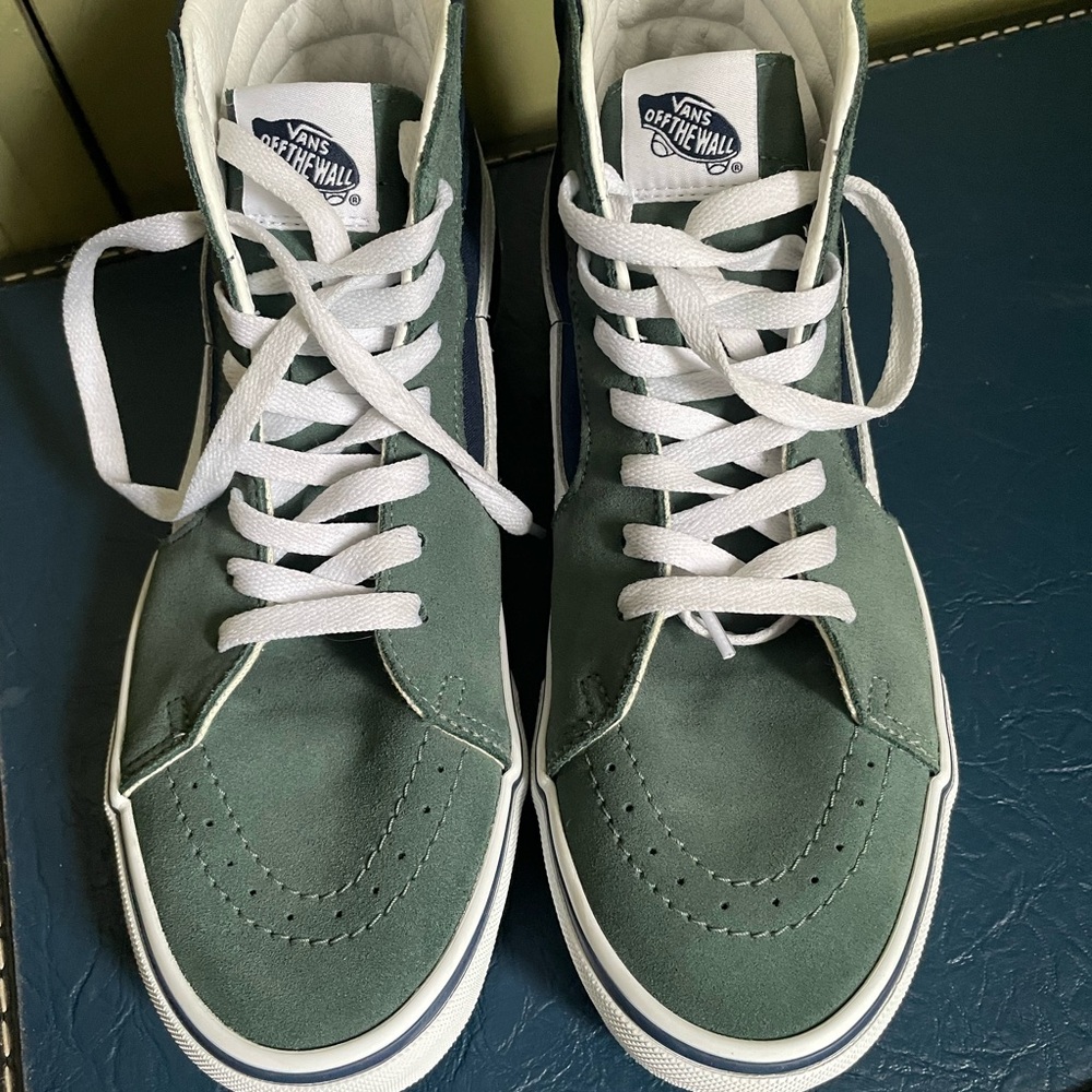 Vans “Sample Not For Resale” Men's High-Top Sneakers - Green and White Sz 9 - Picture 7 of 8